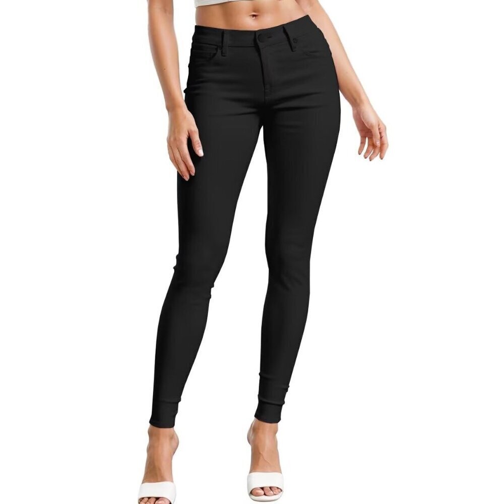 Ultra Stretch Skinny Pants Mid-Rise 5 Pockets Work Casual Comfort